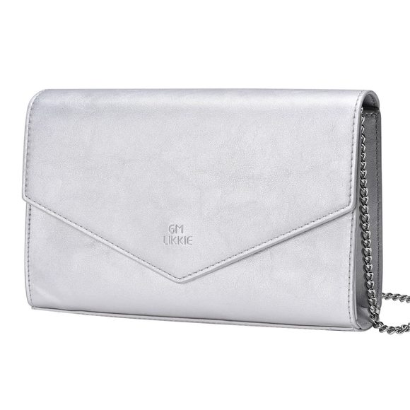Clutch Purse, Evening Envelope Clutch Bag, Crossbody Foldover Pu :o) - Picture 1 of 5